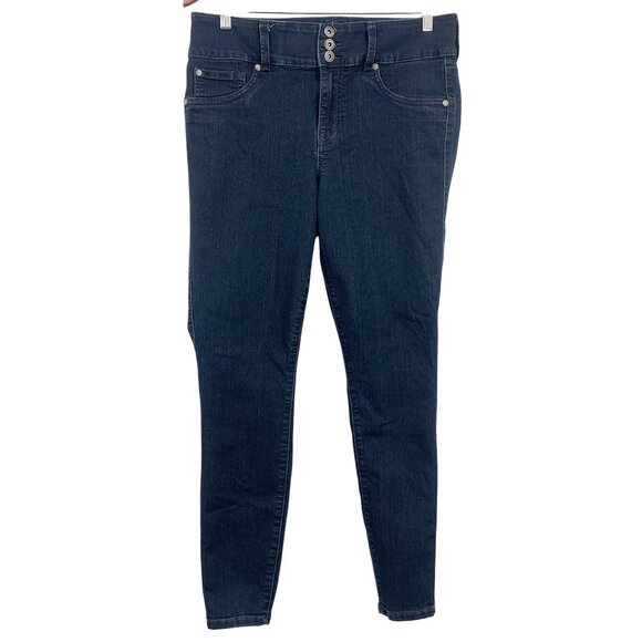 Torrid Women Plus Size 12 12R Denim Jeggings Dark Wash Stretch Jeans Skinny EUC - Picture 1 of 6